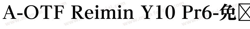 A-OTF Reimin Y10 Pr6字体转换